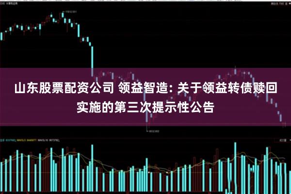 山东股票配资公司 领益智造: 关于领益转债赎回实施的第三次提示性公告