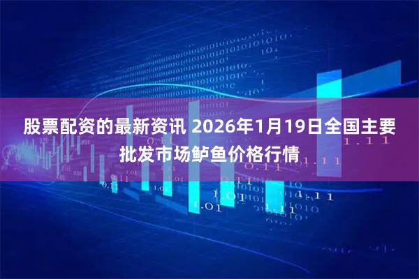 股票配资的最新资讯 2026年1月19日全国主要批发市场鲈鱼价格行情