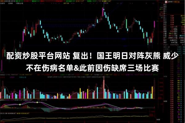 配资炒股平台网站 复出！国王明日对阵灰熊 威少不在伤病名单&此前因伤缺席三场比赛