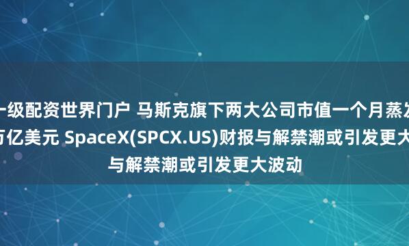 一级配资世界门户 马斯克旗下两大公司市值一个月蒸发1.5万亿美元 SpaceX(SPCX.US)财报与解禁潮或引发更大波动